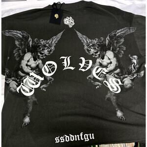 Darc sport, Darc Angel "Premium" Oversized Tee in Wolf  gray XLARGE